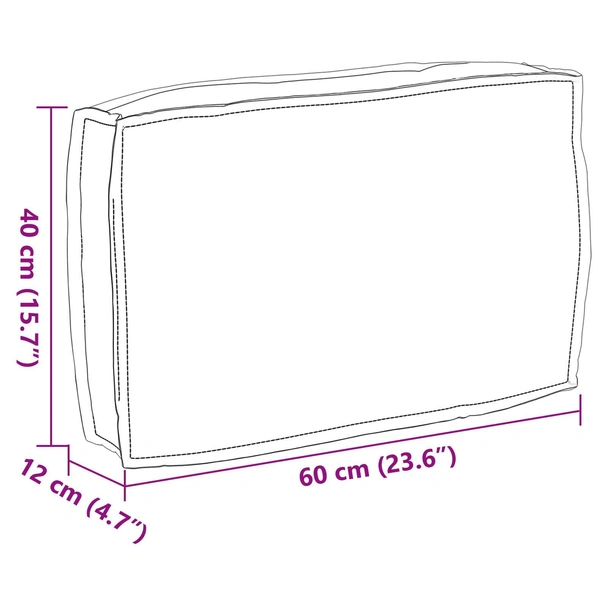 Възглавница за облегалка Wine Red 60x40x12 см Оксфордска тъкан - Image 7