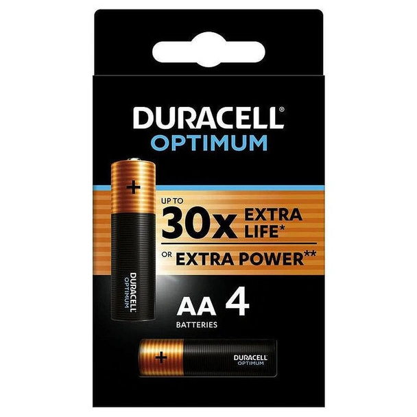 Алкални батерии AA LR6 4 бр. DURACELL OPTIMUM