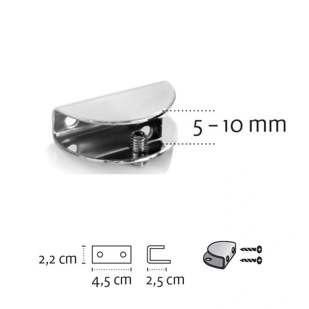 Държачи за полица 5-10 мм, овал KAPITAN