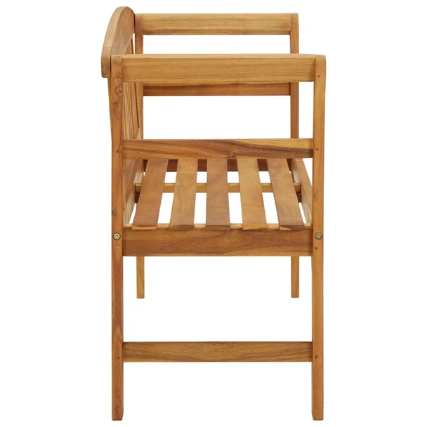 Градинска пейка, 114 cм, акация масив - VL316497 - Image 3