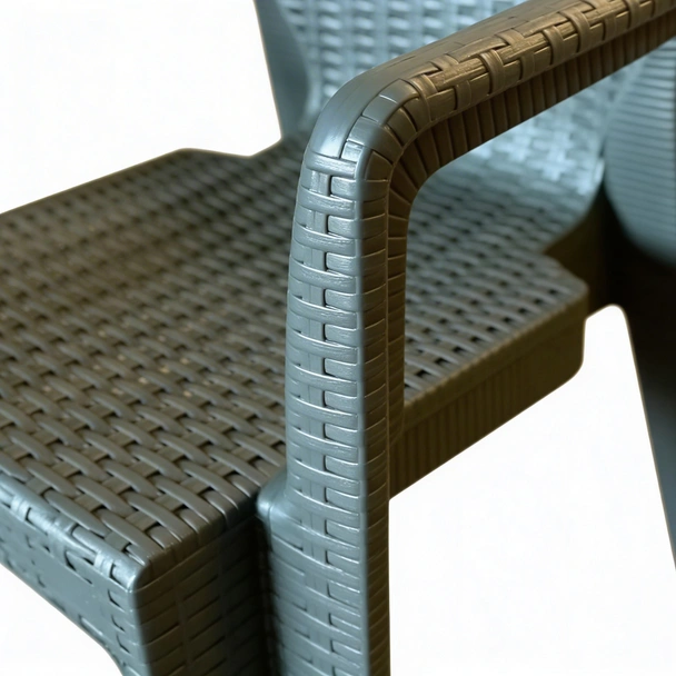 Градински стол PVC зелен Polo MEVSIM - Image 3