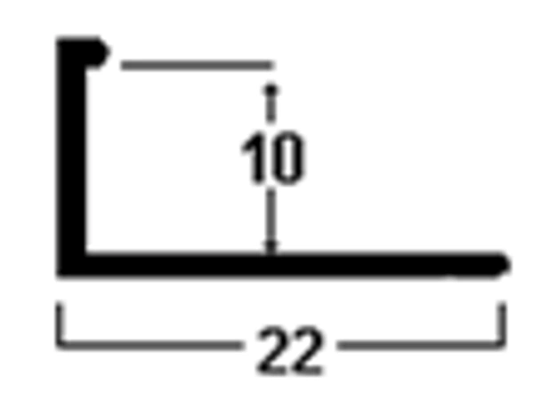 Лайсна алуминиева огъващ външен ъгъл 8мм бяла 2.4м - Image 2