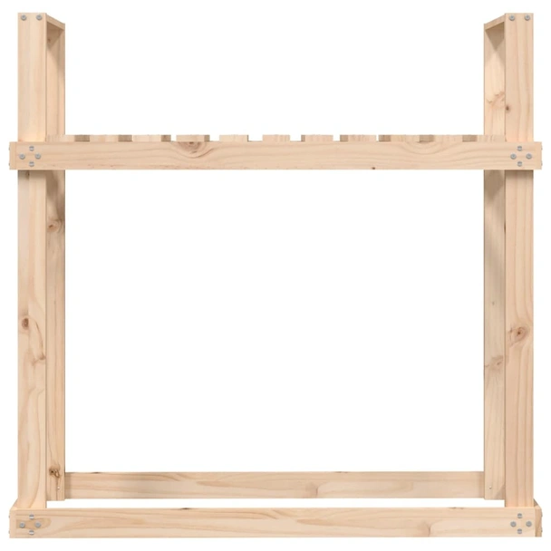 Поставка за дърва за огрев 110x35x108,5 масивно дърво бор - Image 5