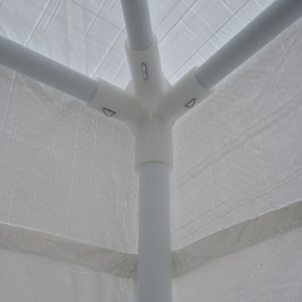 Бяла водоустойчива шатра 3x3м UV-защита PE GAZEBO - Image 3
