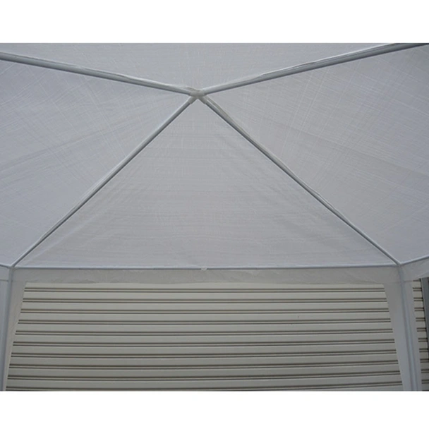 Бяла водоустойчива шатра 3x3м UV-защита PE GAZEBO - Image 2