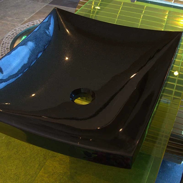 Мивка за баня Washbasin SC Black 40x46x14 см AKROLITHOS - Image 3