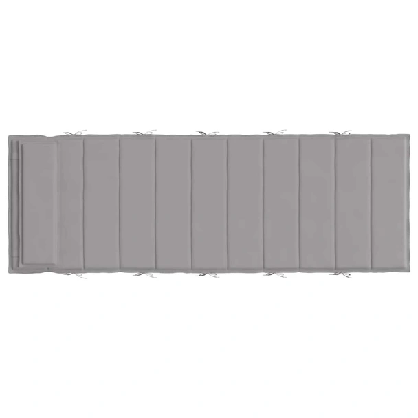 Шалте за шезлонг - сиво - 180x60x4 см - Оксфорд плат - VL361853 - Image 5