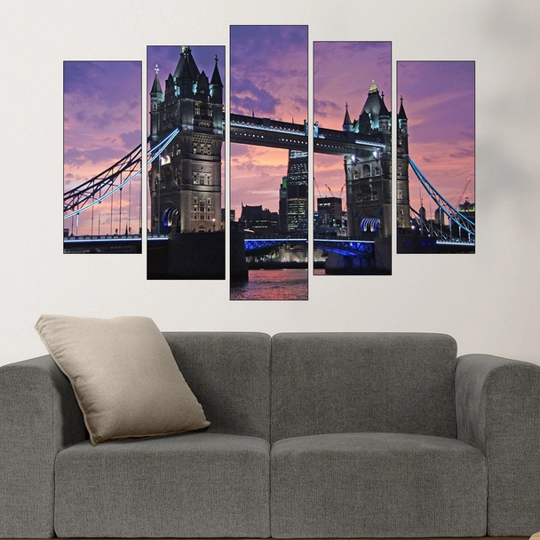 Тауър Бридж привечер - картина пано за стена - Image 3