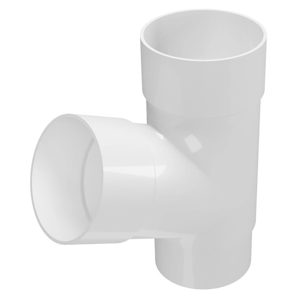 Утка за водосточни тръби 67.5° Ф80 мм бяла REGENAU