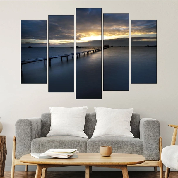 Мост на брега на остров Фукок - картина пано за стена - Image 3