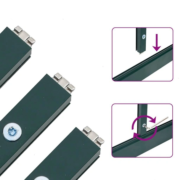 Оранжерия- поликарбонат - стоманена основа - 334x169x202 см - Image 10