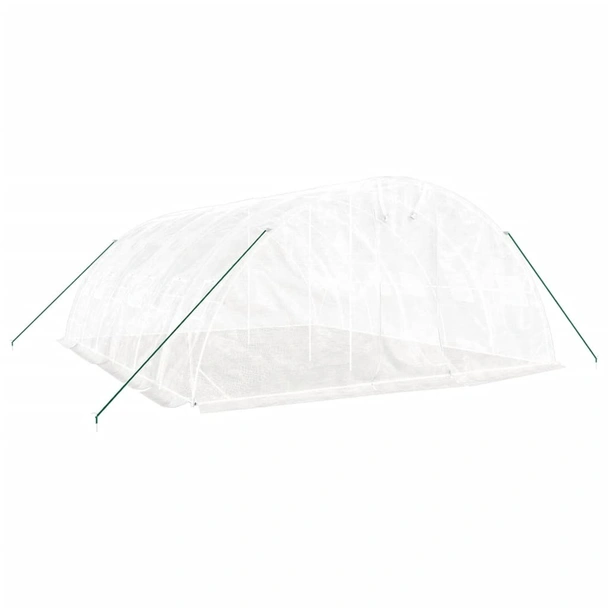 Оранжерия със стоманена рамка бяла 30 м² 6x5x2,3 м - Image 2