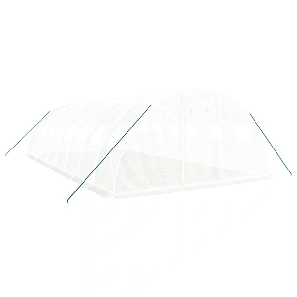 Оранжерия със стоманена рамка бяла 32 м² 8x4x2 м - Image 2