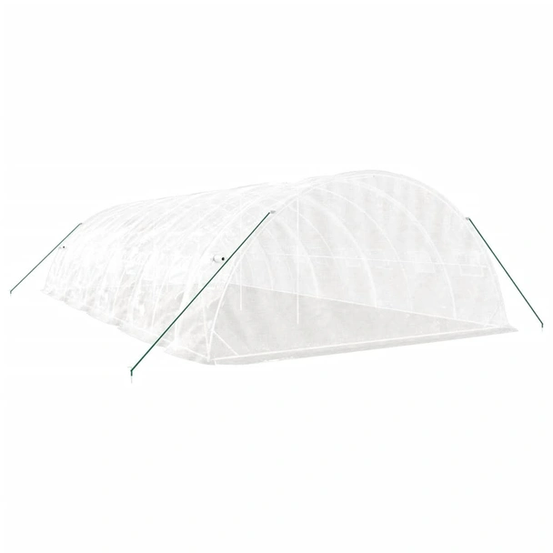 Оранжерия със стоманена рамка бяла 50 м² 10x5x2,3 м - Image 5
