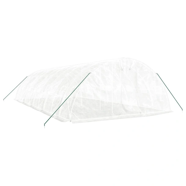 Оранжерия със стоманена рамка бяла 50 м² 10x5x2,3 м - Image 2