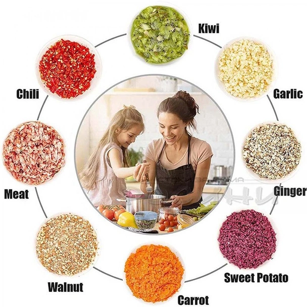 Ръчен чопър с въже и 3 ножа 500 мл - Image 9