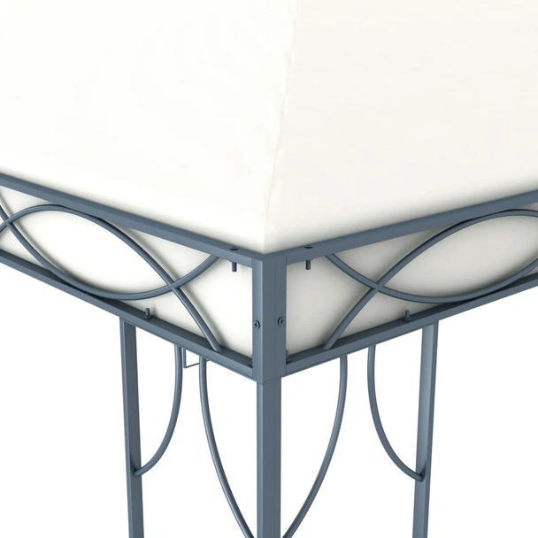 Шатра с LED светещи стрингове, 300x300 см, кремава - Image 5