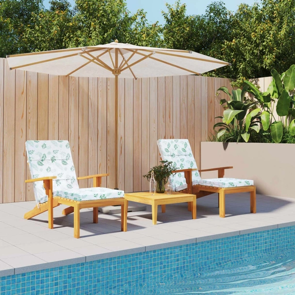 Възглавници за столове с облегалка 2 бр на листа Оксфорд плат - VL362002 - Image 1