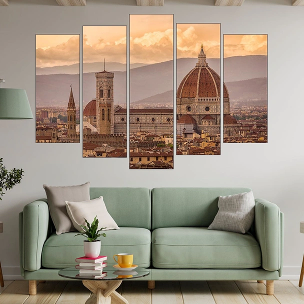 Изглед над Флоренция - картина пано за стена - Image 3