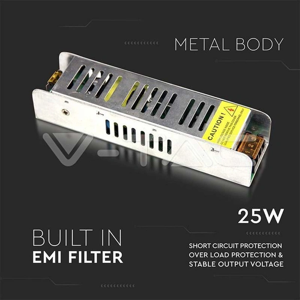 LED захранване Slim 25W 12V 2.1A - V-TAC - Image 2