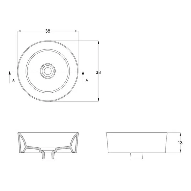 Мивка за баня Vessel Ø38 см BOCCHI - Image 2