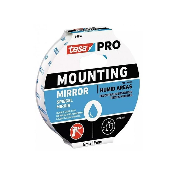 Монтажна лента за огледало 5 м x 19 мм Pro TESA