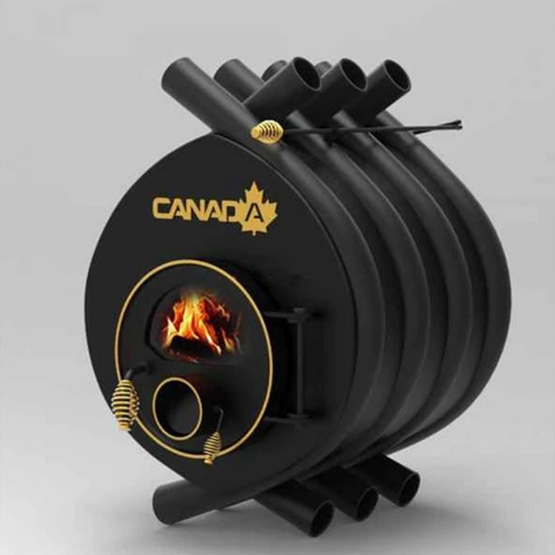 Печка на дърва със стъкло 6kW 00-100м3 CANADA