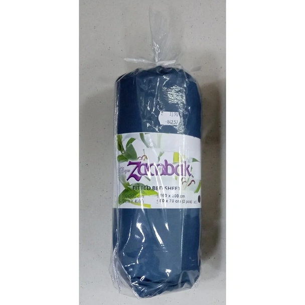 Чаршаф с ластик 160x200 см + две калъфки Cylinder Petrol ZAMBAK - Image 2