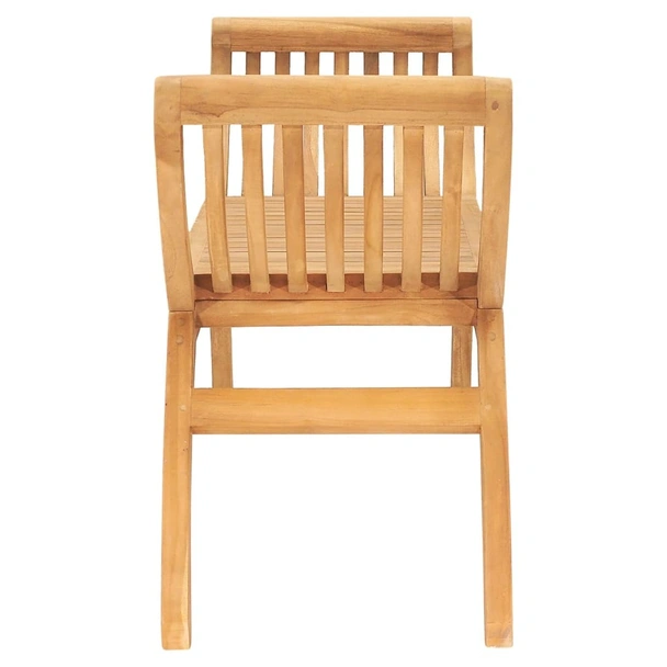 Градинска пейка, 126 см, тик масив - VL316150 - Image 4