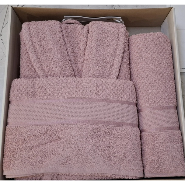 Комплект халат за баня с 2 кърпи Jakarli IPEKCE - Image 2