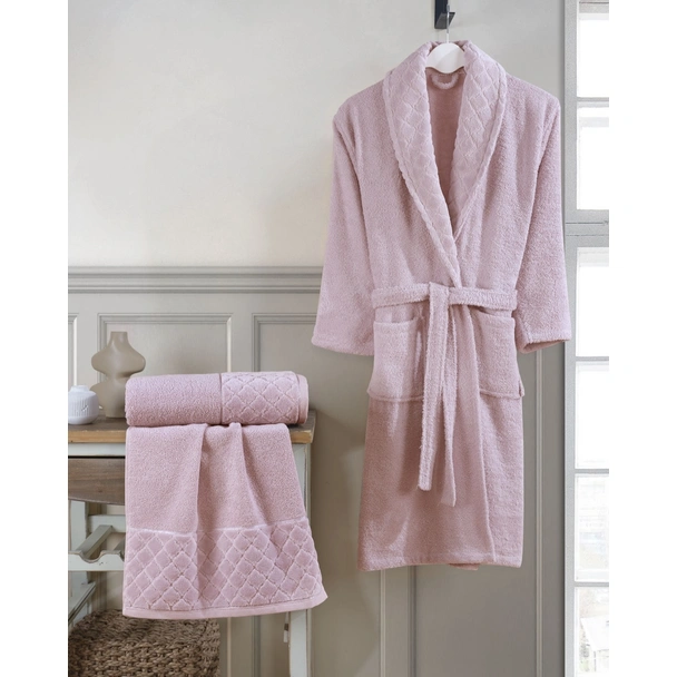 Комплект халат за баня с 2 кърпи Selena IPEKCE - Image 2