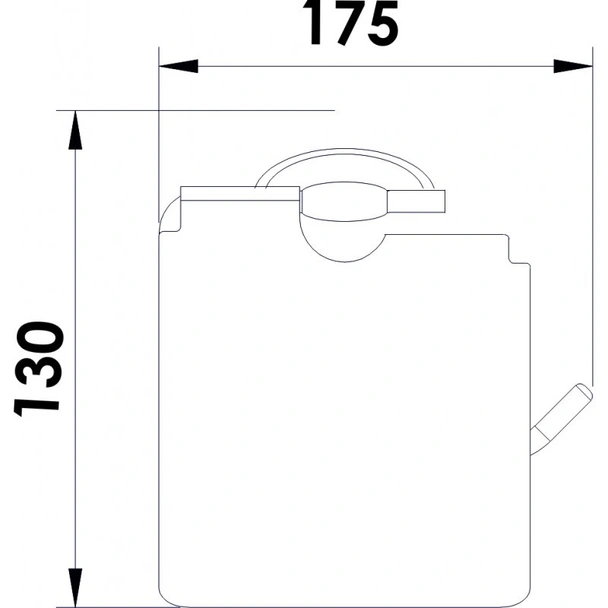 Поставка за тоалетна хартия Елис 13х17.5см INTER CERAMIC - Image 2
