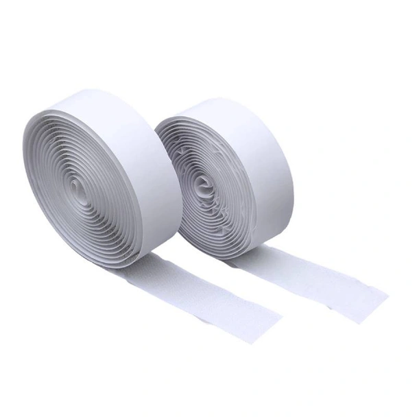 Самозалепваща бяла лента велкро 25ммx3м DECOREX