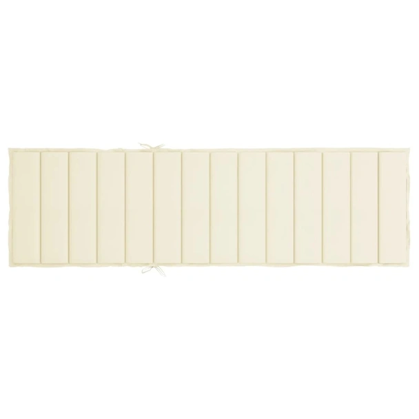 Шалте за шезлонг - кремаво - 200x60x3 см - Оксфорд плат - VL314205 - Image 5