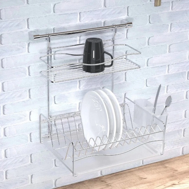Сушилник за съдове за стена, две нива, хром TEKNO TEL - Image 3