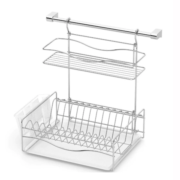 Сушилник за съдове за стена, две нива, хром TEKNO TEL - Image 2