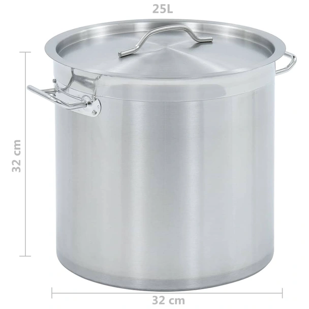 Тенджера, 25 л, 32x32 см, неръждаема стомана - Image 7