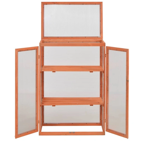 Мини оранжерия - 75x47x109 см - дърво и поликарбонат - Image 6