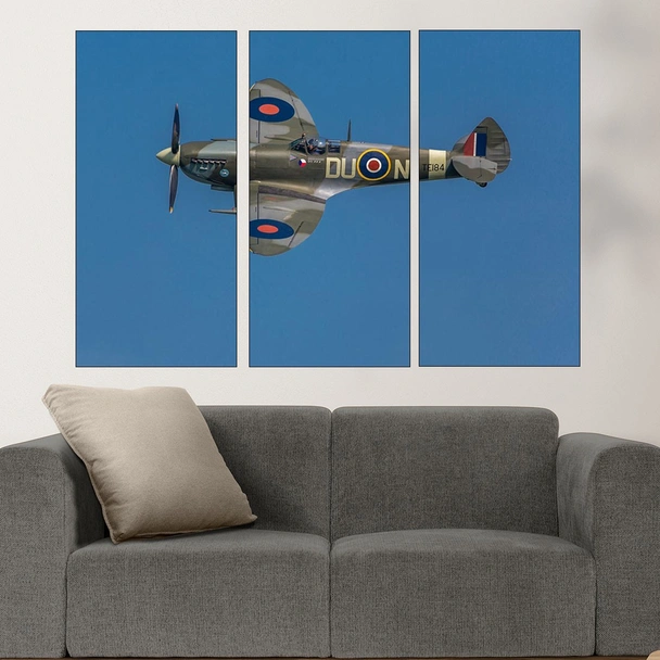 Самолет в авиошоу - spitfire - картина пано за стена - Image 2