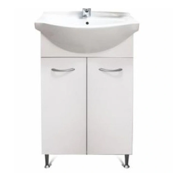 Шкаф за баня с мивка + огледален шкаф Перла 55 см FORMA VITA - Image 2