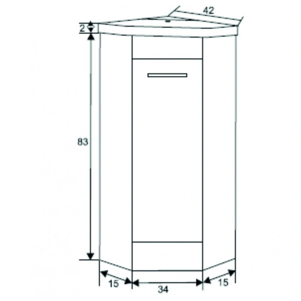 Ъглов  pvc шкаф за баня- 4040 - Image 4