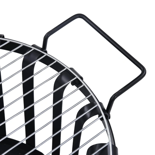 Градинско преносимо огнище с барбекю грил, стомана, 47,5 см - Image 7