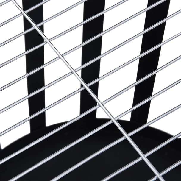 Градинско преносимо огнище с барбекю грил, стомана, 47,5 см - Image 6