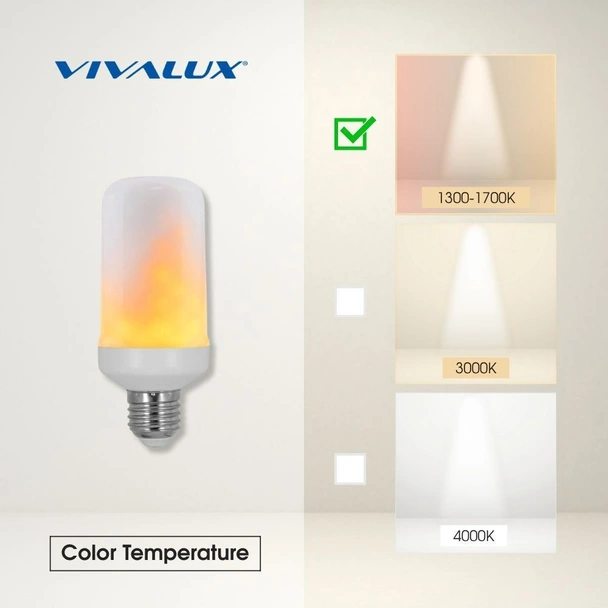 LED лампа с пламтящ ефект PLAM 6.5 W Е27 VIVALUX - Image 3