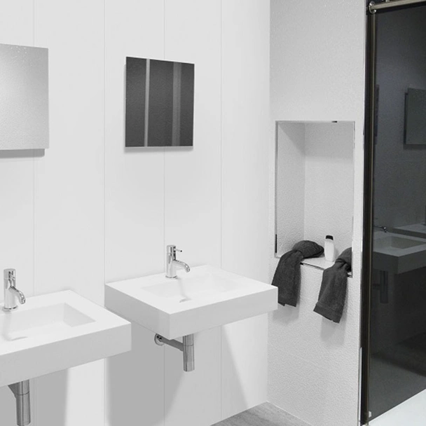 PVC ламперия 25 см 8 мм 2.65 м бял лак VILO