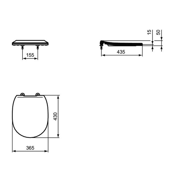 Тоалетна седалка Ултратънка  с метални панти IDEAL STANDARD - Image 2