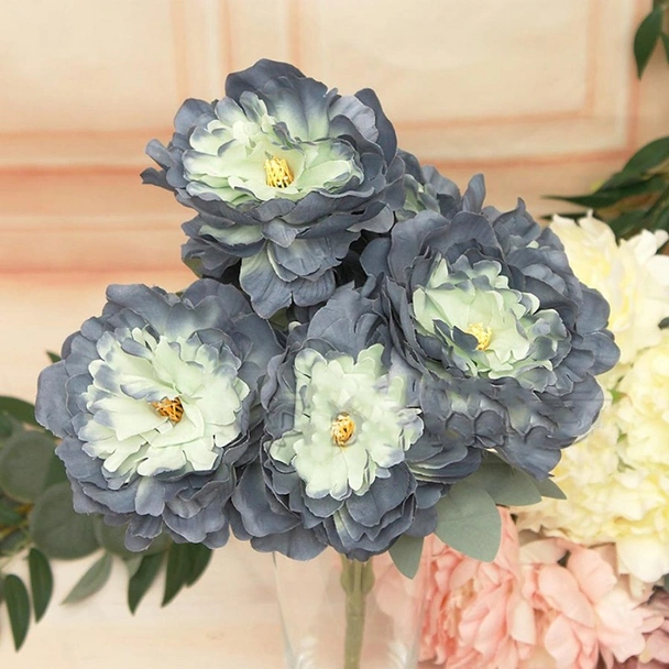 Декоративен букет Божури 7 цвята 53 см - Image 2