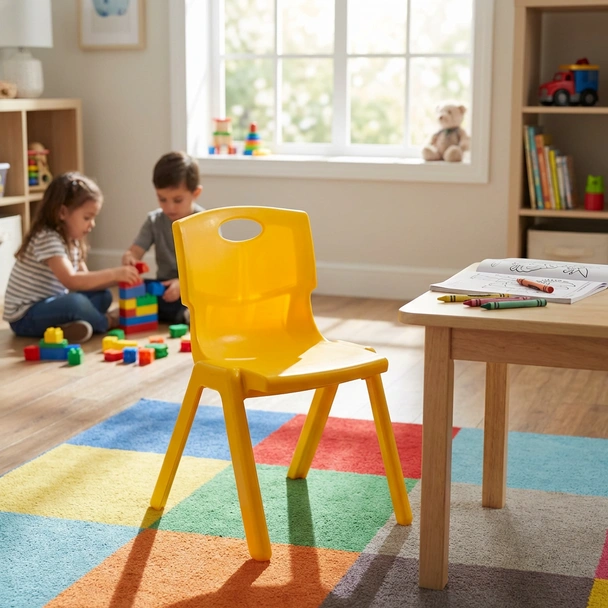 Детски стол жълт MEVSIM PLASTIC - Image 4