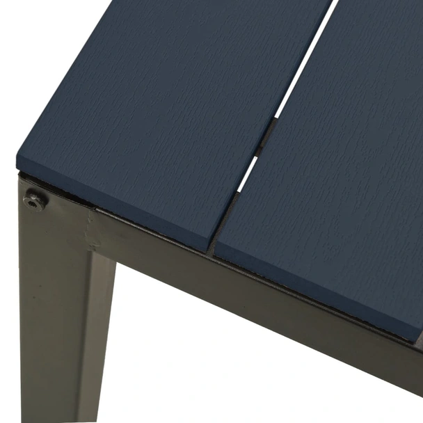 Градинска пейка, 110 см, стомана и WPC, черна - VL317141 - Image 5