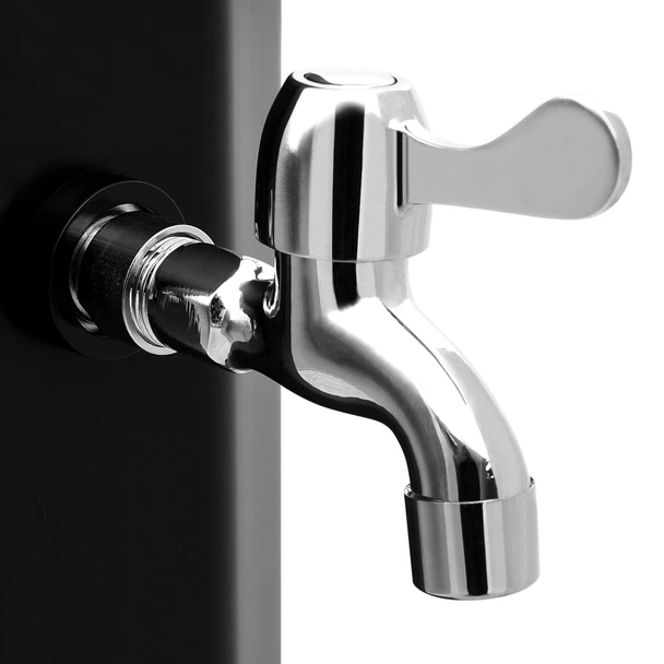 Градински соларен душ 217 см - слушалка и кранче - 35л черен - Image 8